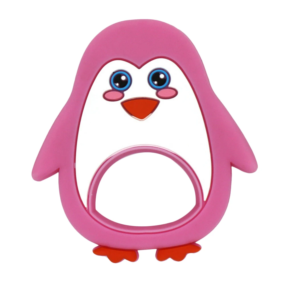 Пингвин силиконовый зажим для прорезывания зубов печенье силиконовые Подвески зубы десны палка Прорезыватель игрушки для детей Аксессуары