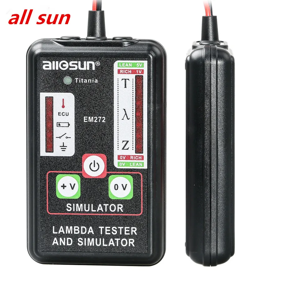 Все-солнце EM272 Lambda Тесты er и симулятор Тесты 1,2, 3 и 4 провода датчики прочный ABS корпус низкого заряда батареи