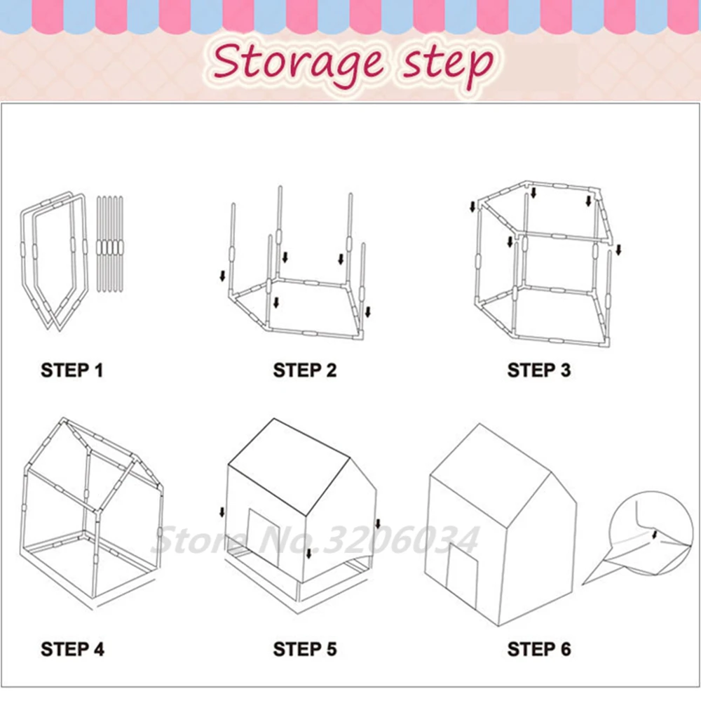 Foldable Play Tent Kids Children Boy Girl Castle Cubby Play House Bithday Christmas Gifts Outdoor Indoor Toy Tents (21)
