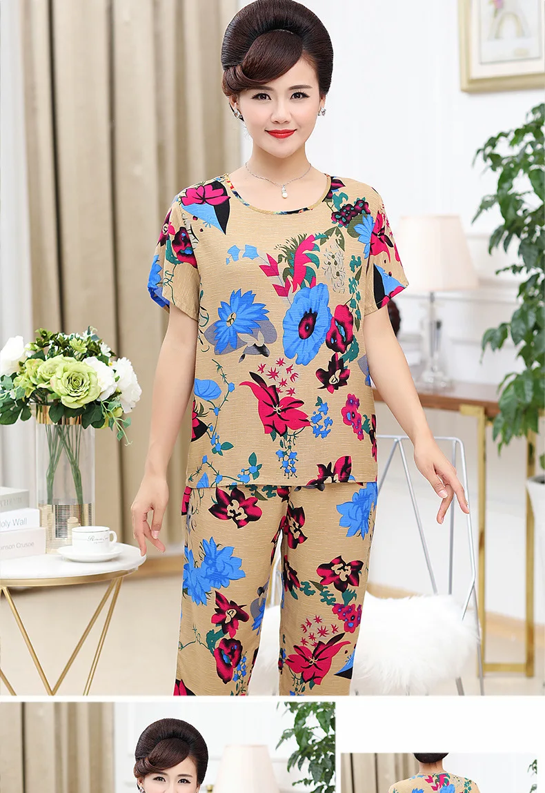 Fdfkalk плюс Размеры пижамы Для женщин пижамный комплект Ночной костюм для женщина Pijamas летняя Пижама Femme хлопок белье домашняя одежда Q1212