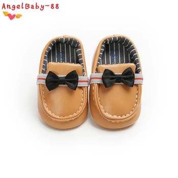 

Baby Boy Shoes Toddler Prewalker Newborn Baby Shoes Bow knot Bean Baby Boy Girl Shoes Pu Leather First Walkers