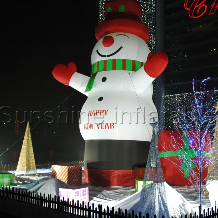 Прекрасный гигантский открытый Рождественский надувной снеговик для украшения рождества