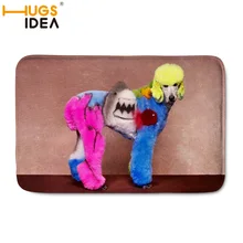 HUGSIDEA красота собака печать фланелевые коврики Добро пожаловать домой двери Коврики для кухни Merry дети спальня прикроватная ножная площадка домашний декор 59*40 см