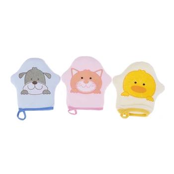 

New Fashion Baby Cartoon Bath Towel Accessories Baby Super Soft Baby Bath Brushes Cotton Rubbing Children Body Wash Wipe Gloves