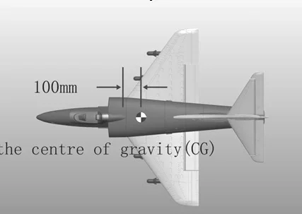 50 мм мини RC Jet A4 белый в разобранном виде комплект