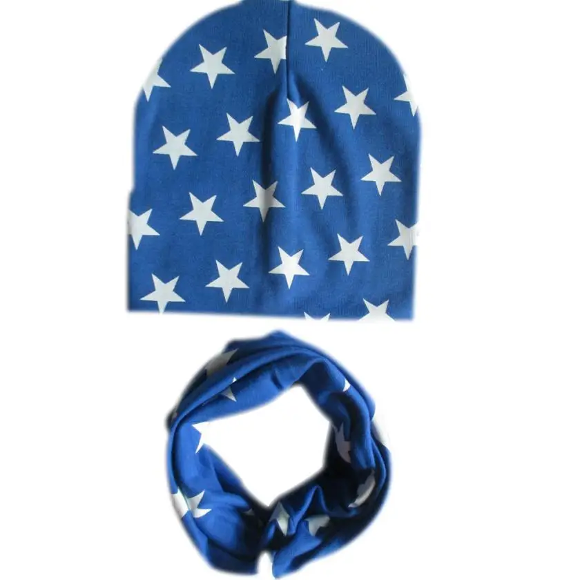 

winter soft warm children Hat star Hat scarf two-piece set Boys Girls Children Scarf Hats Caps Christmas gift