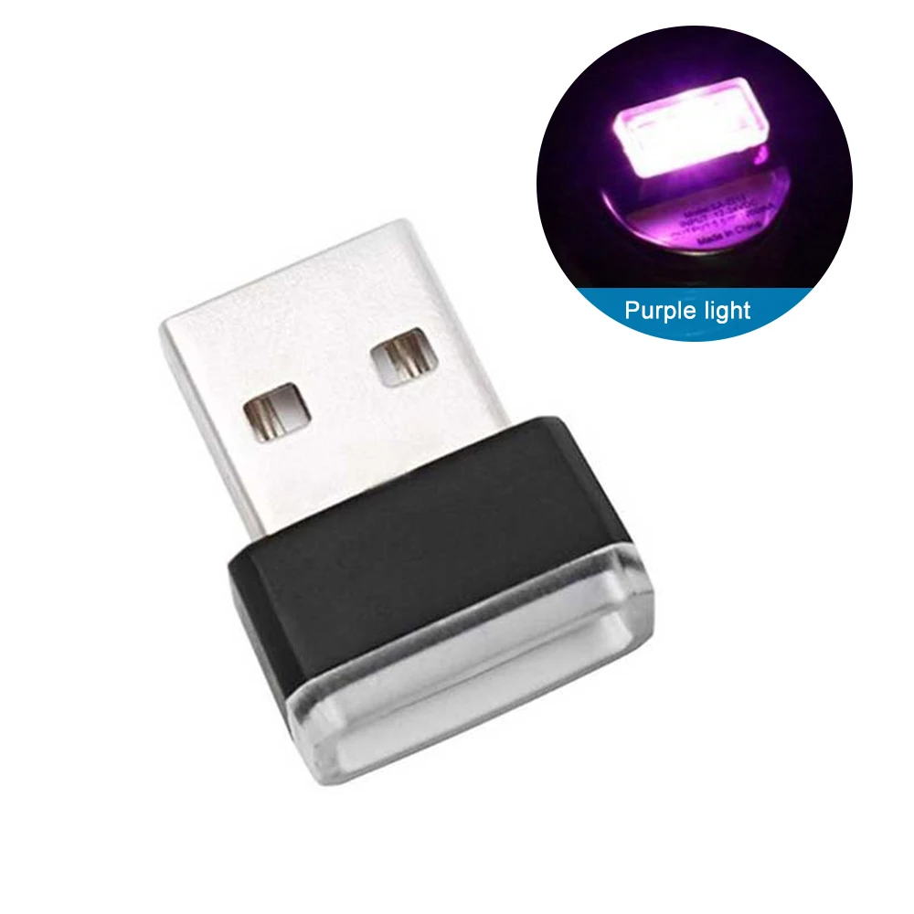 3 Мини-светодиод машины светильник авто Интерьер USB атмосферный свет Plug and Play Декор лампа аварийный светильник ing PC автомобильные аксессуары - Испускаемый цвет: 3