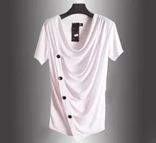 2017 Summer New Non Mainstream Bianfushan Short Sleeved V-neck T Shirt Men Brand Hip Hop Punk Rock T Shirt Slim Men Tshirt