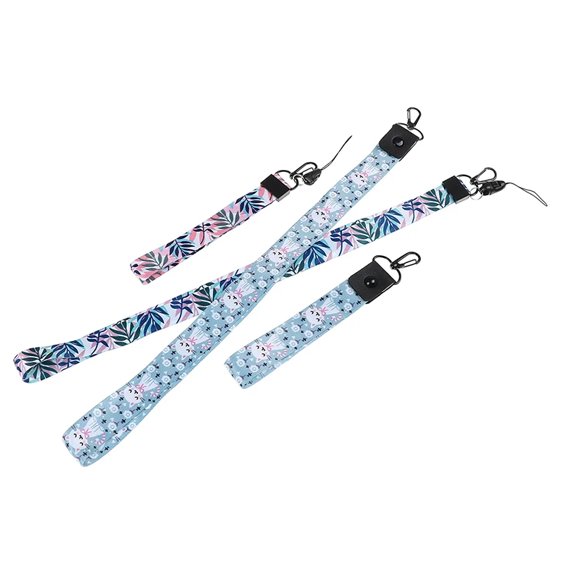 لطيف القط الخيزران الحبل الرقبة حزام للمفاتيح ID بطاقة أحزمة هاتف المحمول لهواوي USB شارة حامل DIY شنق حبل الكرتون