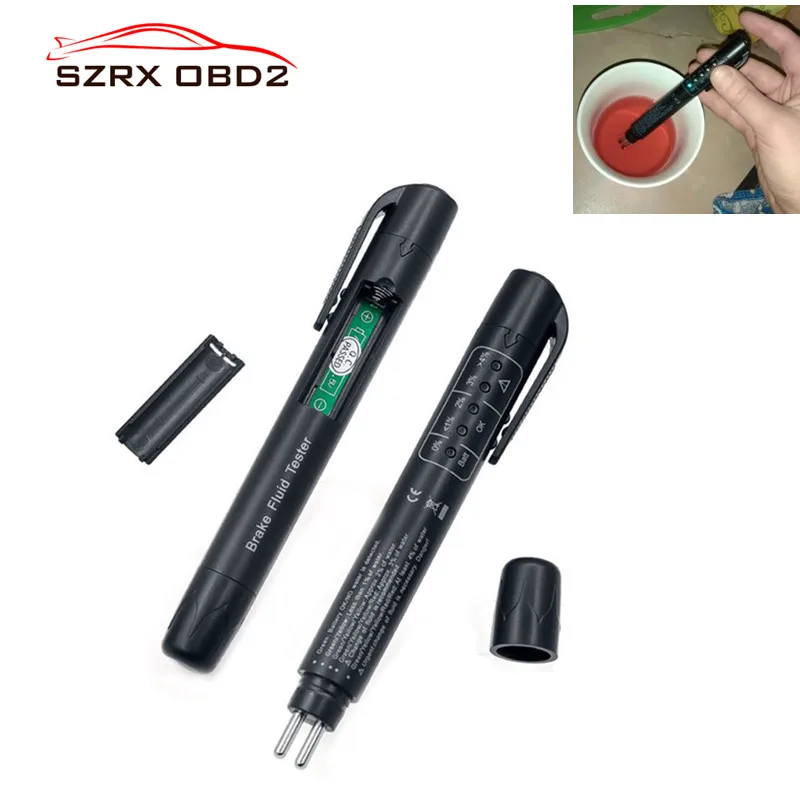 

A++ Portable Brake Liquid Tester Mini Brake Fluid Test Pen LED Display Testing Mositure of Brake Oil For DOT3 DOT 4