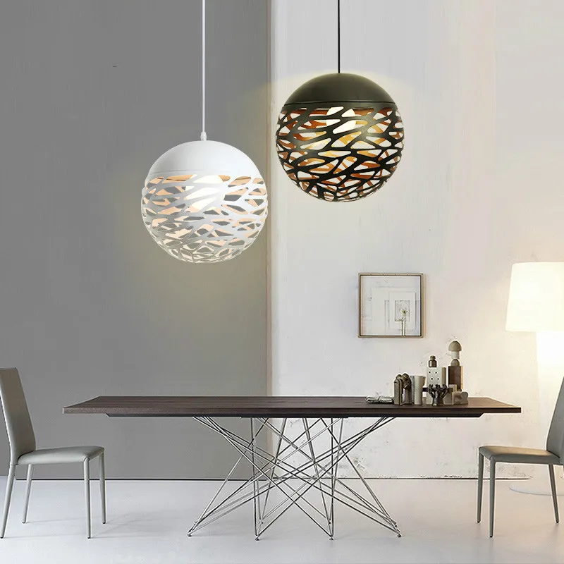 Vintage Pendant Lights LED Black Globe Pendant Lamps for ...