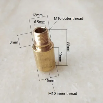 

M10 Universal Head 30 degree Rotation m10 Female Thread +male thread steering Tube for Chandelier Corridor/Porch/Bar Lamp