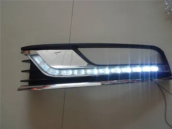 

D_YL car styling For VW Magotan 2011-2013 LED DRL For Magotan led fog lamps daytime running light High brightness guide LED DRL