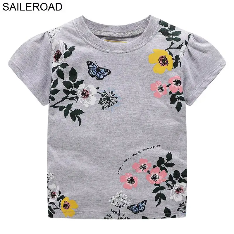 SAILEROAD 4Years Girls Футболки для детей Верхняя одежда Летняя детская одежда мультфильм Детские футболки для мальчиков - Цвет: 6293 same picture