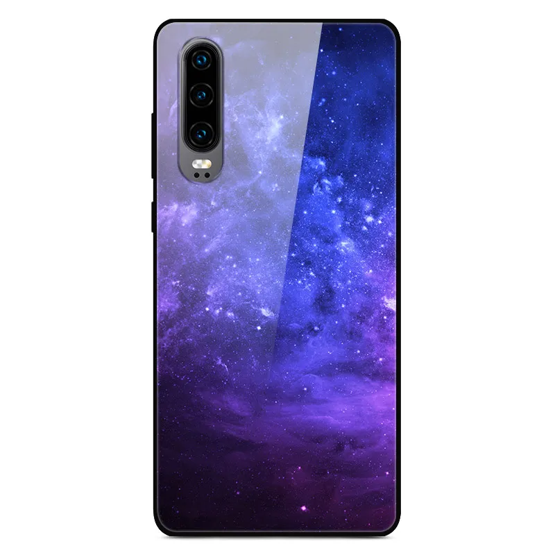 Чехол H для huawei P30, жесткий стеклянный чехол для телефона huawei P30 Pro P30Pro, Мягкий бампер, закаленное P 30, пространство для Huawe P30 - Цвет: 12