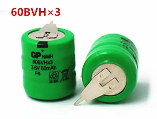 

Аккумулятор 60BVHx3 3,6 в 60 мАч ni-mh аккумуляторная батарея GP60BVH никель-металлогидридные перезаряжаемые батареи ноги 5 шт./лот