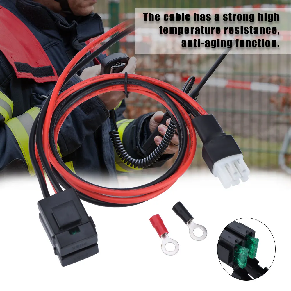 SOONHUA Power Cable 6-Hole 4-Pin Power Cables Cord Accessories Short Wave FT-857D FT-897D IC-725A IC-78 IC-706
