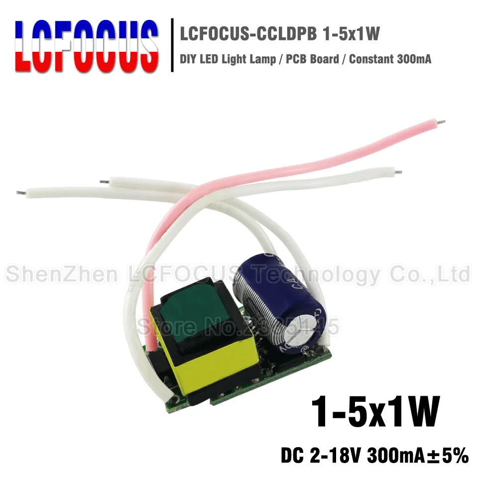 

1-5x1W LED Driver 1W 2W 3W 4W 5W Constant Current 300mA 2-18V PCB Board 1 2 3 4 5 W Watt Lighting Transformers Power Supply