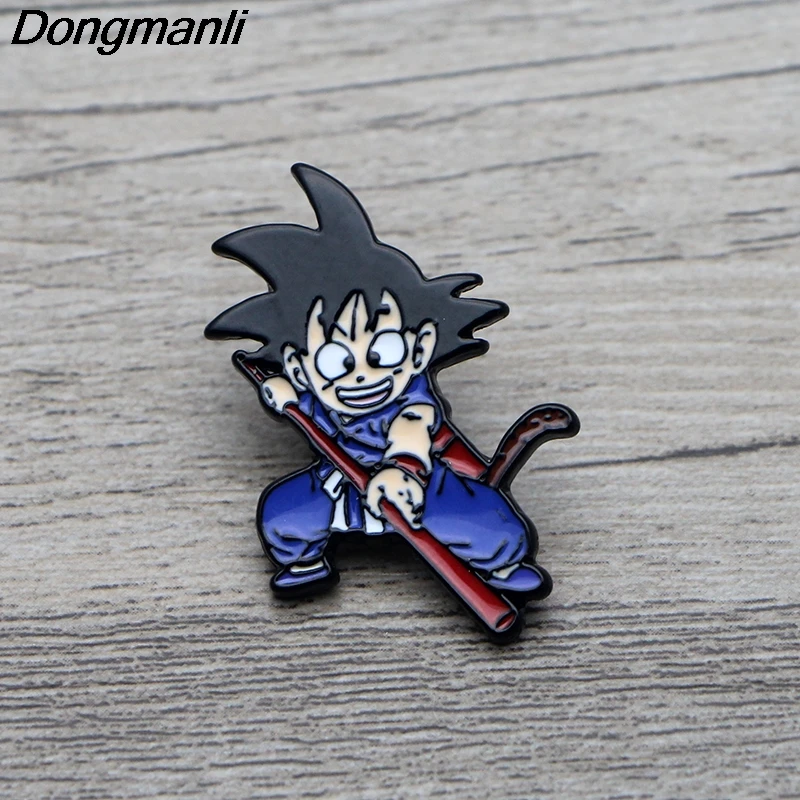 

L3215 Dragon Ball Son Goku Enamel Pin Brooches Cartoon Creative Metal Brooch Pins Denim Hat Badge Collar Jewelry 1pcs