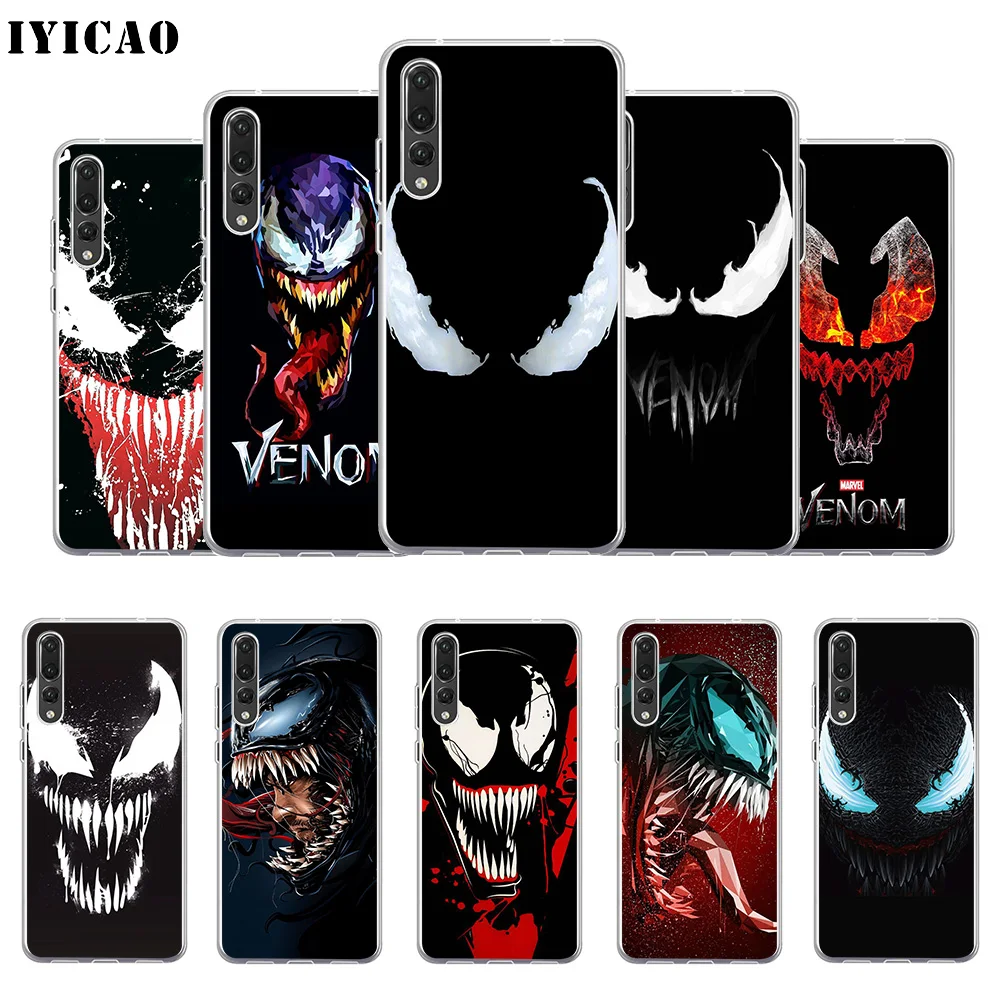 IYICAO venom Мягкий силиконовый чехол для телефона Huawei P30 P20 Pro P10 P9 P8 Lite P Smart TPU |