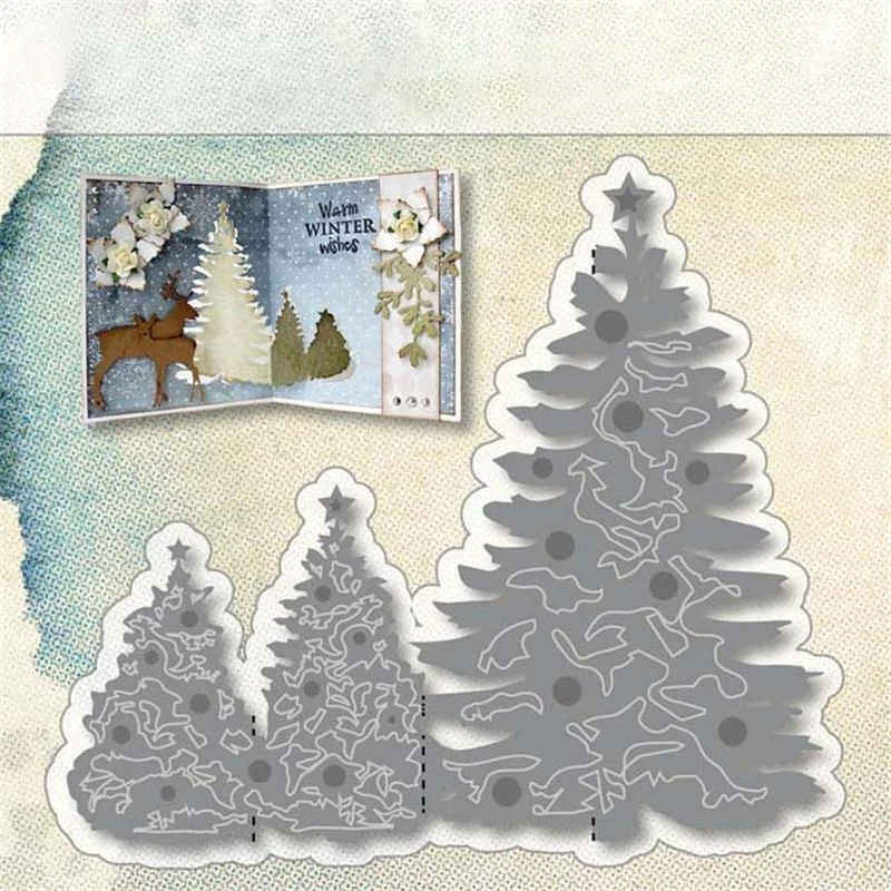 

DiyArts Pine Tree Metal Cutting Dies New 2019 for Card Making Dies Scrapbooking Album Paper Craft Dies Stencil Die Cut Decor