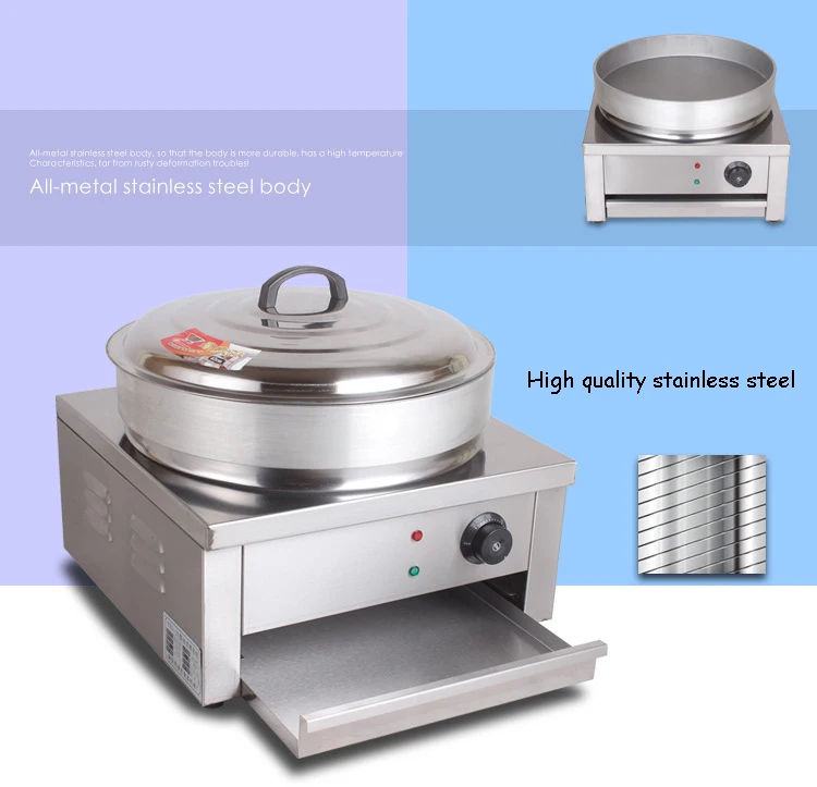 Electric Crepe Baking Pan Fried Dumpling Crepe Commercial Electric Desktop Frying Oven Pan Pancake Machine YXD-20