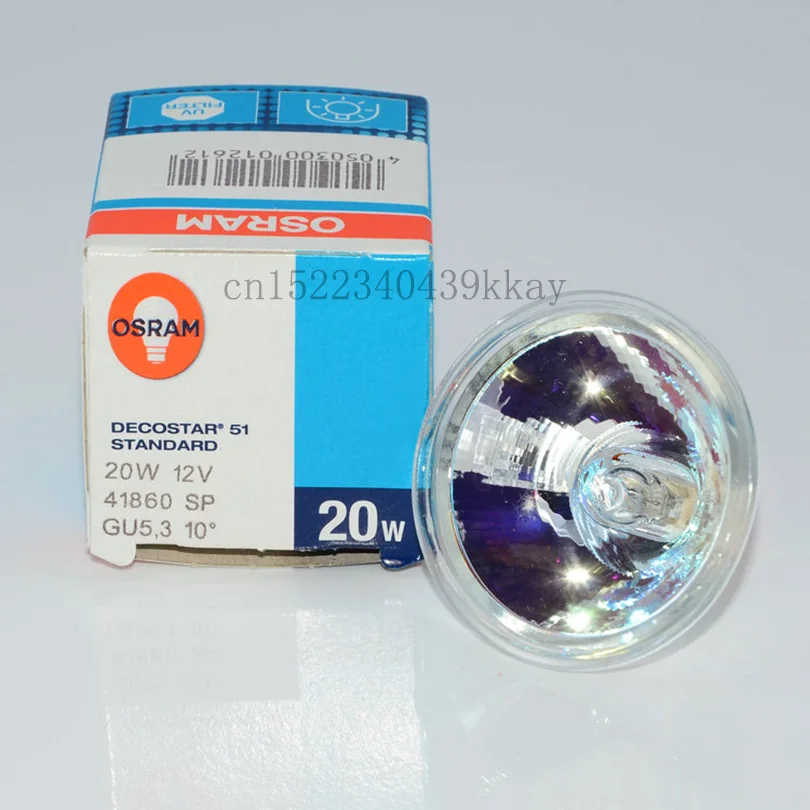 Лампа Ксеноновая OSRAM 41860 SP 12V20W галогенная ламповая чаша osram41860SP 12V20W GU5.3 10 градусов микроскоп инструмент прожекторная лампа