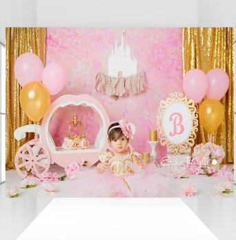 

Photography Backgrounds Baby Shower Pink Flower Birthday Party Spring Children Backdrop Photo Studio Custom CZ-101