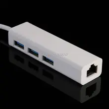 USB 3.1 Типа С С 3-портовый USB 3.0 Концентратор с RJ45 Ethernet LAN Адаптер для 2015 Новый Macbook