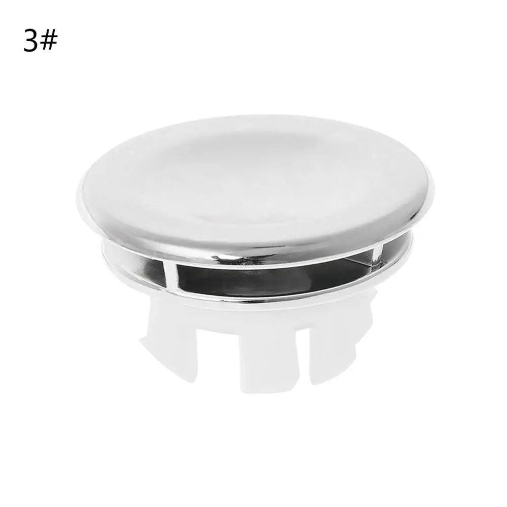 Ванная раковина кольцо для защиты от переполнения шестифутовая круглая вставка хромированное отверстие крышка - Цвет: 3