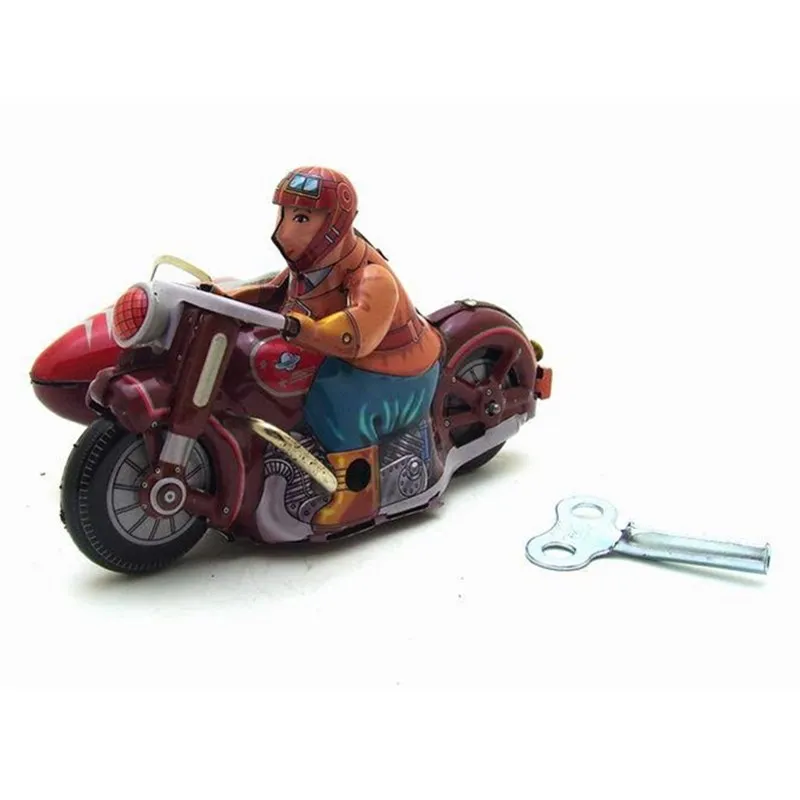 Винтажная Ретро коллекция оловянные игрушки Классические заводные трехколесные мотоциклетные оловянные игрушки с ключом подарок для взрослых детей