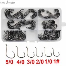 180pcs 7384 High Carbon Steel Fishing Hooks Saltwater Fishing Offset Sport Circle Bait font b Fishhooks
