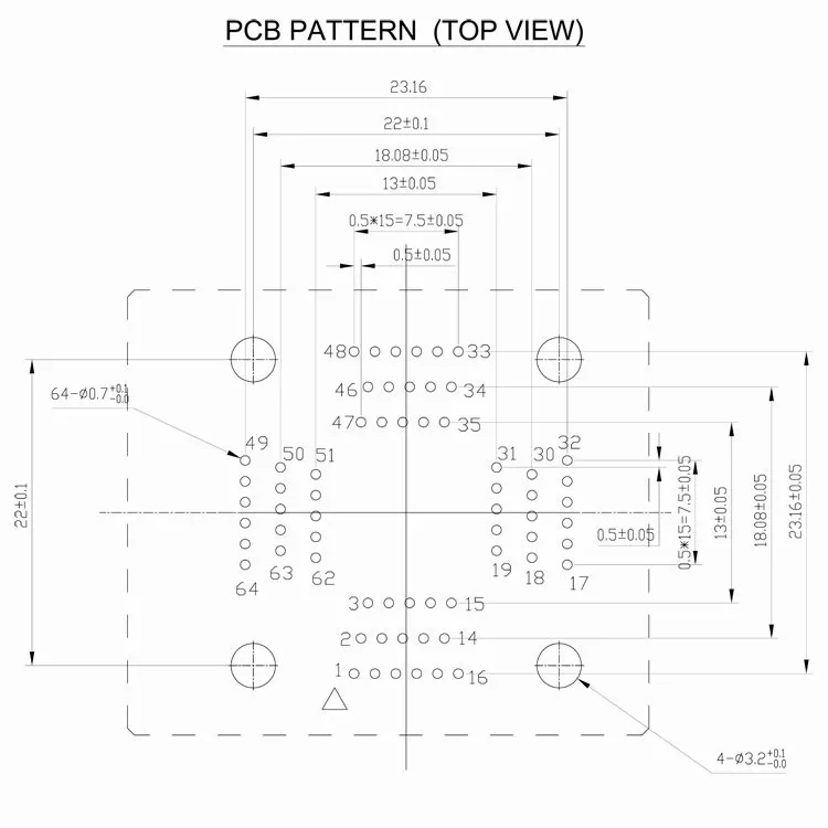 QFP64 TQFP64 LQFP64 Burn в гнездо шаг 0,5 мм FPQ-64-0.5-06 Тесты индикатор; Программирование адаптер с открытым верхом Структура