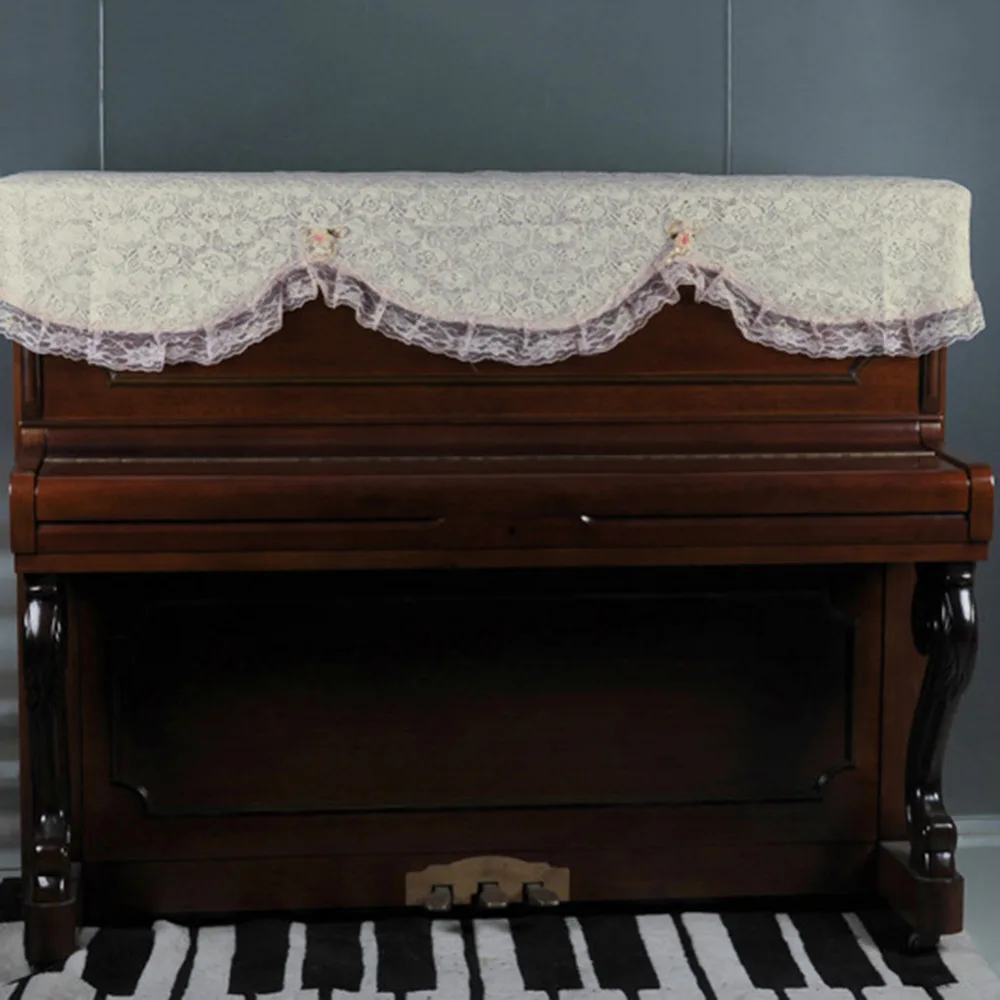 Фортепиано часть кружева фортепиано крышка ткань кружева фортепиано верхняя крышка музыкальный инструмент инструменты верхняя ткань крышка защита Музыкальные инструменты
