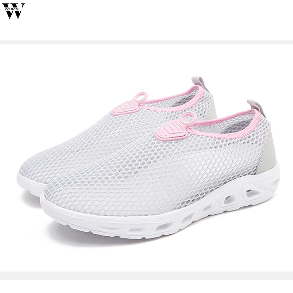 

Women Shoes Plus Size 41 Women Vulcanize Shoes Fashion Slip On Sock Shoes Female Air Mesh Sneakers Flat Casual Apr4