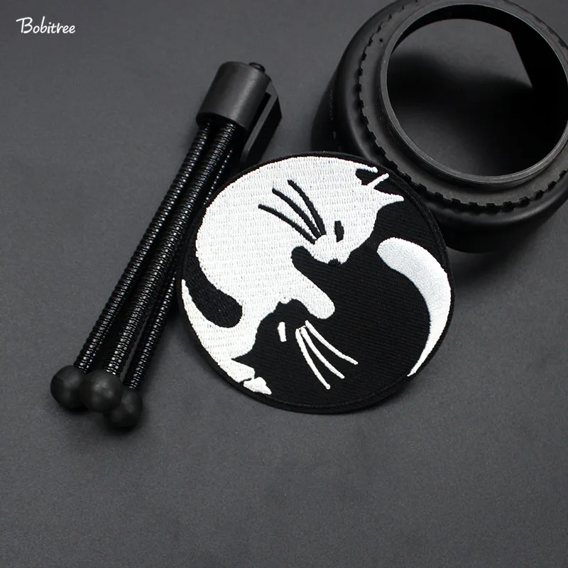 New Black Cat Cloth Patches Badge Embroidery Hot Iron on Artistic Garment DIY Decorative Applique