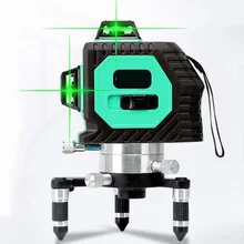 3D зеленый лазерный уровень с функцией наклона слэша и 360 Поворотный самонивелирующийся открытый 532nm ЕС лазерный луч перекрестной линии уровня