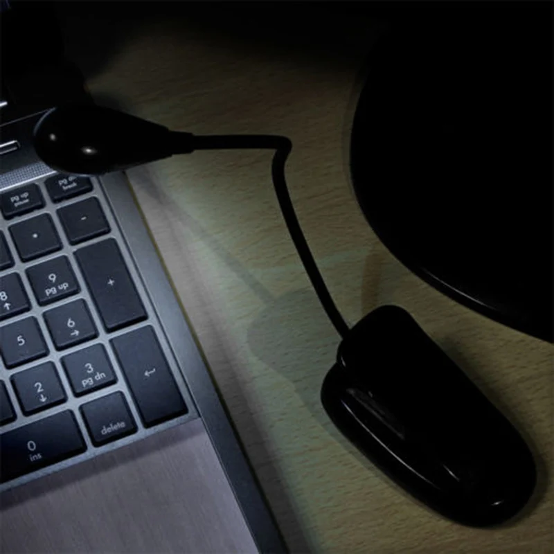 

2 Pcs/Set Clip-On LED Light Flexible Neck Travel Portable Clamp Book Reading Lamp --M25