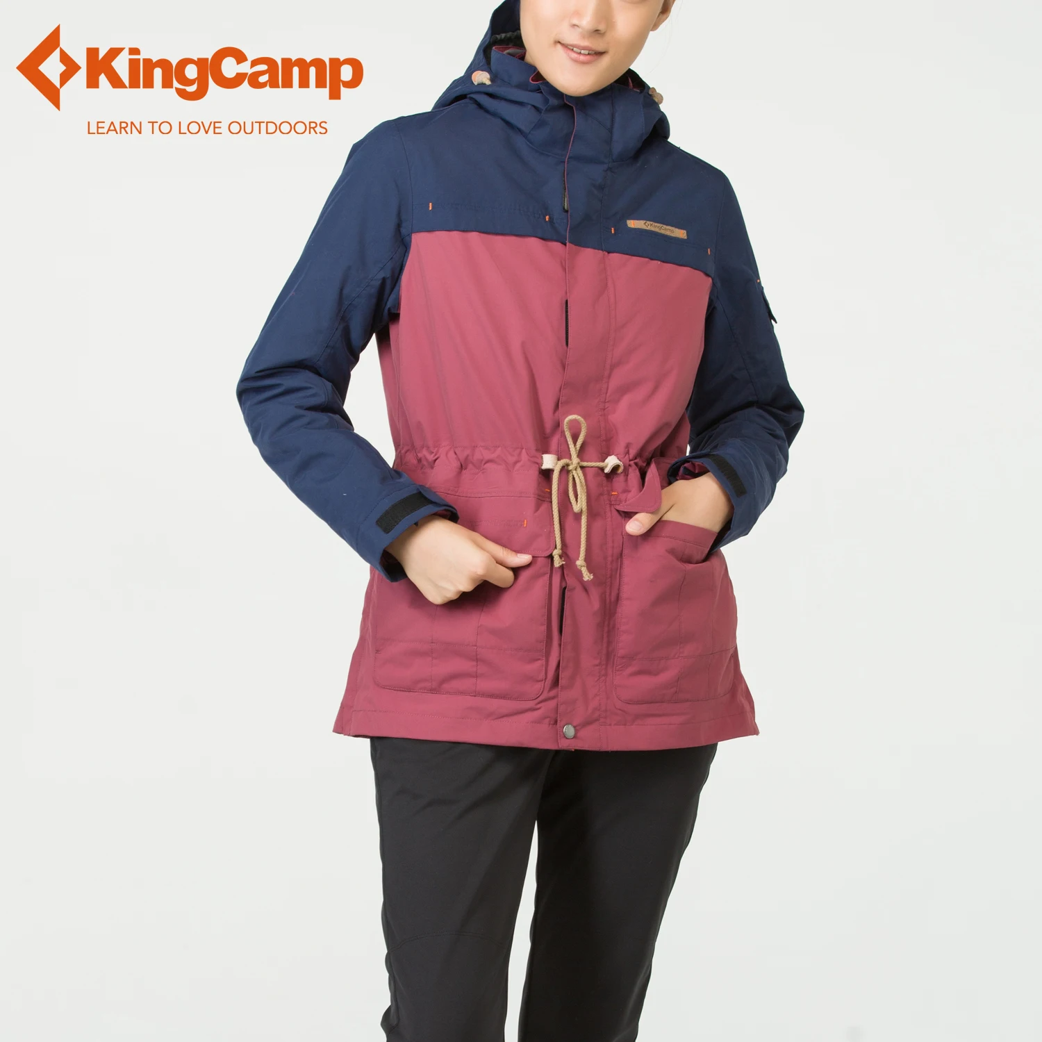 KingCamp Feather Liner for Skiing Camping Winter jacket Women s Waterproof 3 in 1 Ski Jacket