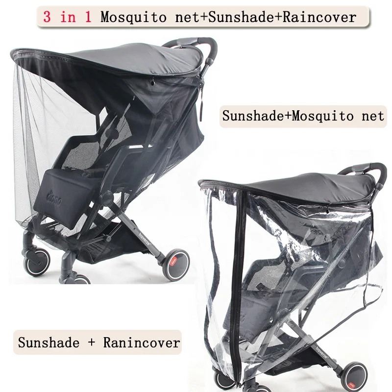 

Baby stroller Mosquito net Multifunctional Sunshade Super UV protection 3 in 1 Rain cover Sun visor Stroller accessories