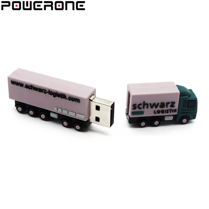 POWERONE грузовик USB флеш-накопитель карта памяти грузовик грузовой поезд Флешка 4 ГБ 8 ГБ 16 ГБ 32 ГБ 64 ГБ U диск подарок