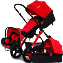 Многофункциональный Детская Коляска Может Сидеть Лежа Складной Kinderwagen Место Малолитражного Автомобиля Корзина Портативный Противоударный Коляски И Коляски