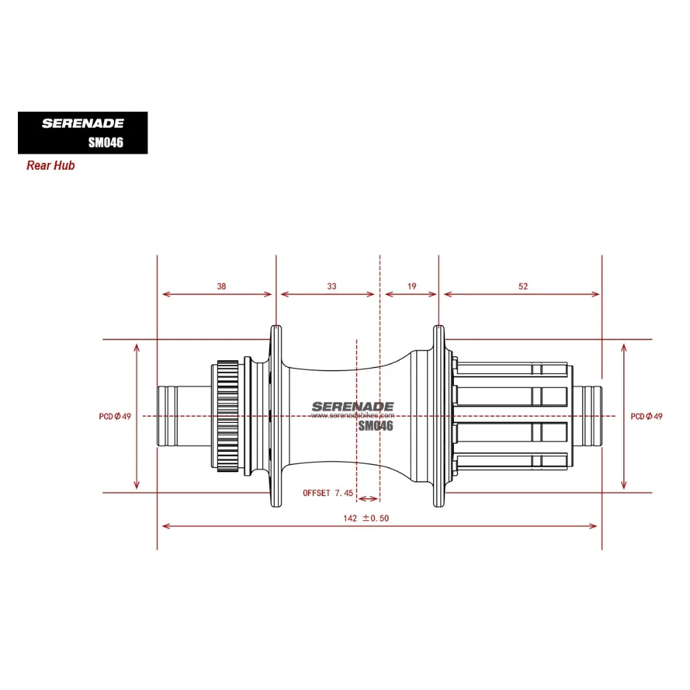 Disk_road_mountain_bike_wheels_hubs_serenade_SM046_Rear
