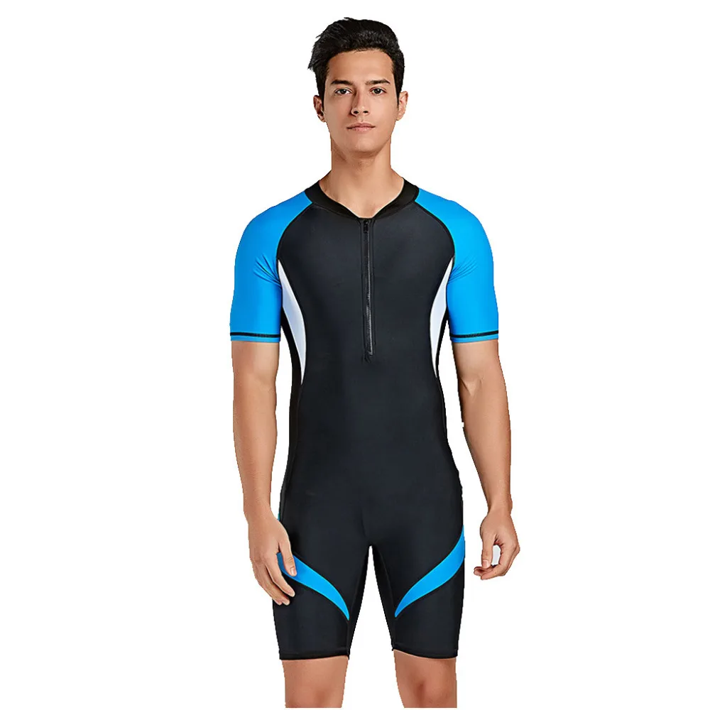 

M-2XL Neoprene Men's Back Zip Shorty Wetsuit Scuba Diving Suit Rash Guard #4A25