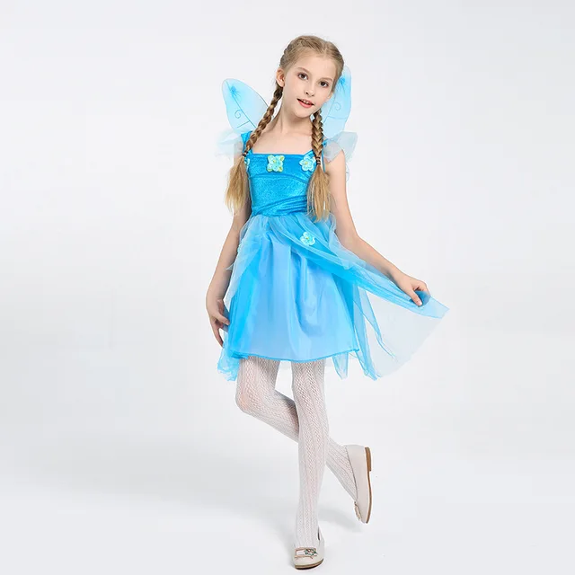 Girls Blue Fairy Costume
