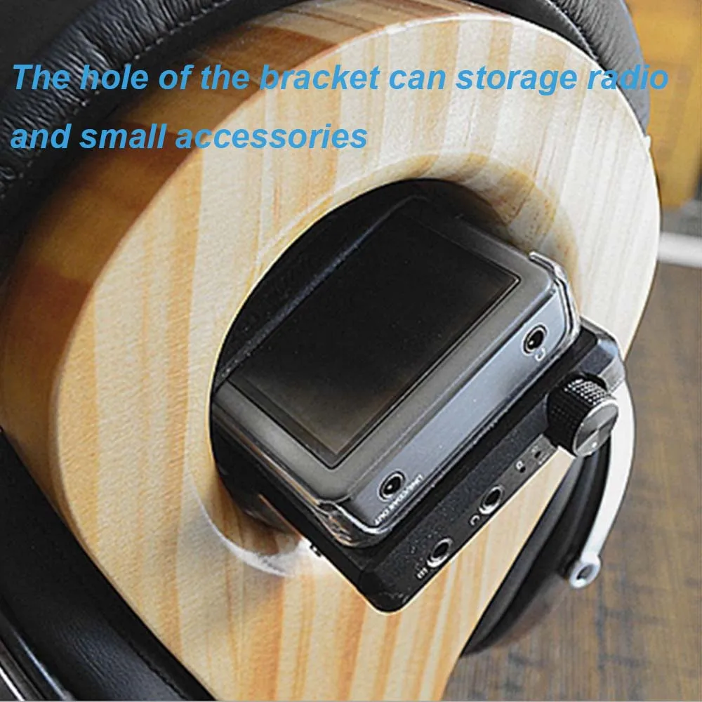 JINSERTA Wood Headphones Stand Holder Hanger Wooden Headset Desk Display Shelf Rack Universal Bracket Earphone Accessories