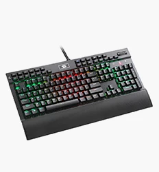 Redragon K579 RGB USB Механическая игровая клавиатура синий переключатель со светодиодной подсветкой 104 ключ анти-ореолы проводной ПК Компьютерная игра