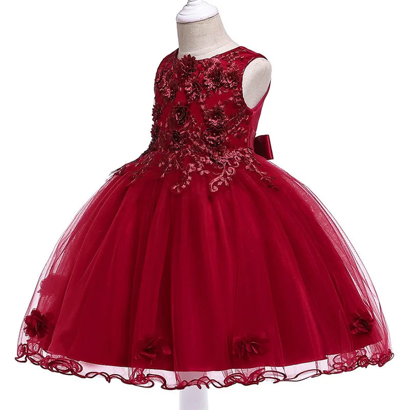 Праздничное платье принцессы для девочек красивое кружевное платье для детей свадебное платье для девочек костюм для девочек от 3 до 10 лет детская одежда с юбкой-пачкой