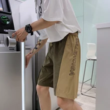 Летний тренд спортивные пять очков мужские пляжные печати Harajuku хлопковые Свободные повседневные шорты