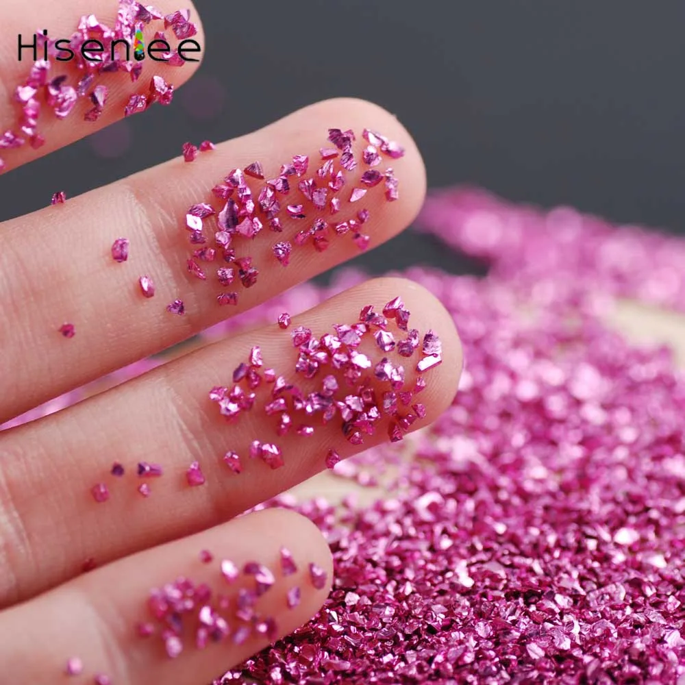 3D высококачественные камни для ногтей в стиле разбитого стекла для ногтей ювелирные изделия Модные очаровательные маленькие гравия Блестящие Стразы DIY украшения для ногтей - Цвет: pink